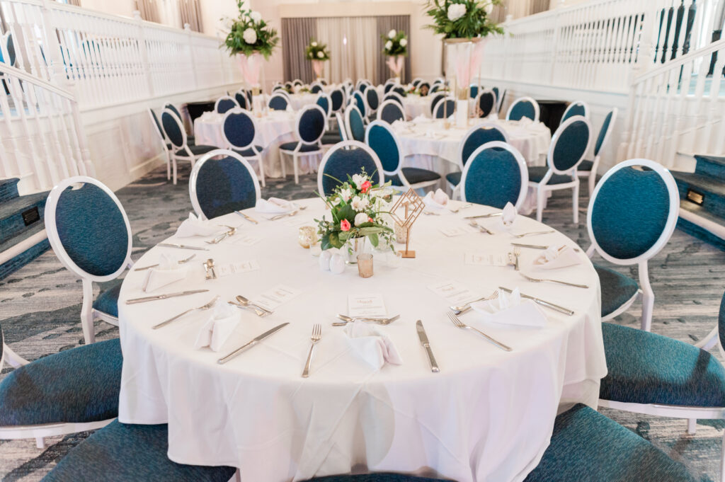 Wedding reception details inside the historic Don Cesar.