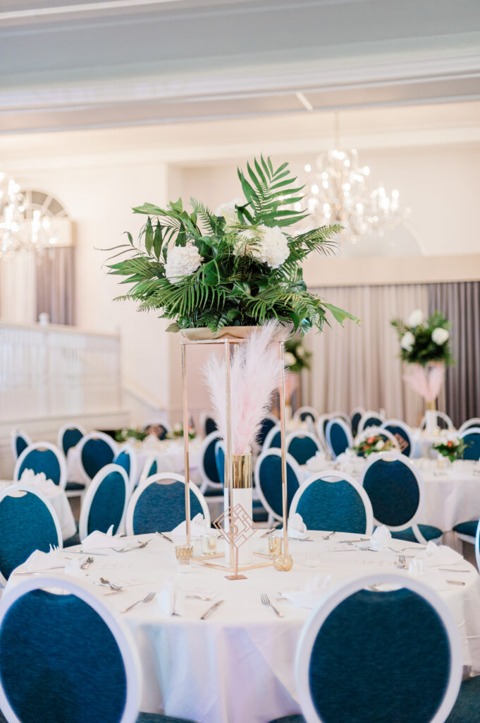 Wedding reception details inside the historic Don Cesar.