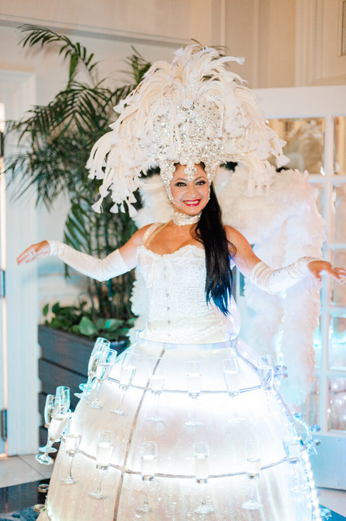 Wedding reception details inside The Don CeSar hotel in St Pete Beach