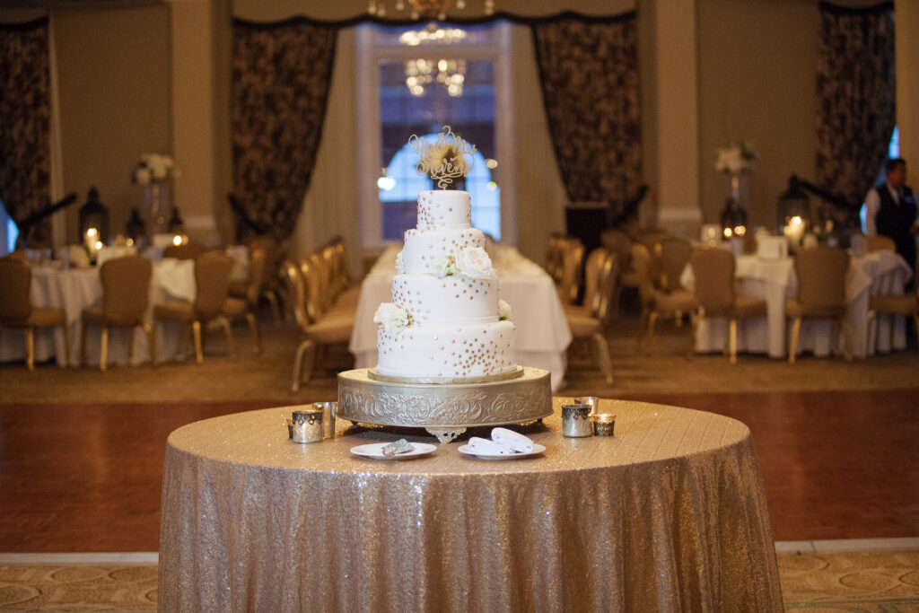Wedding reception details inside The Don CeSar hotel in St Pete Beach